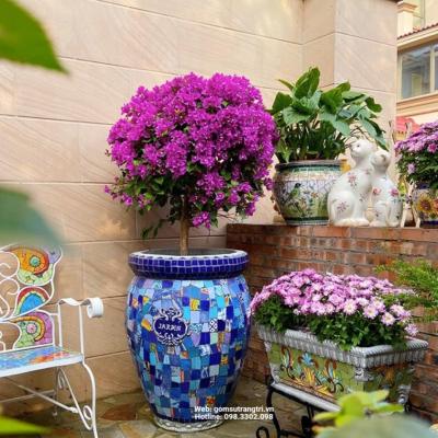 CHẬU HOA SÂN VƯỜN PHONG CÁCH BẮC ÂU CỔ ĐIỂN